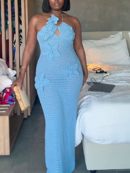 Floral Crochet Maxi Dress