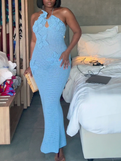 Floral Crochet Maxi Dress