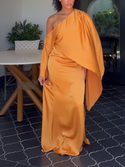 Asymmetrical Slit Maxi Dress