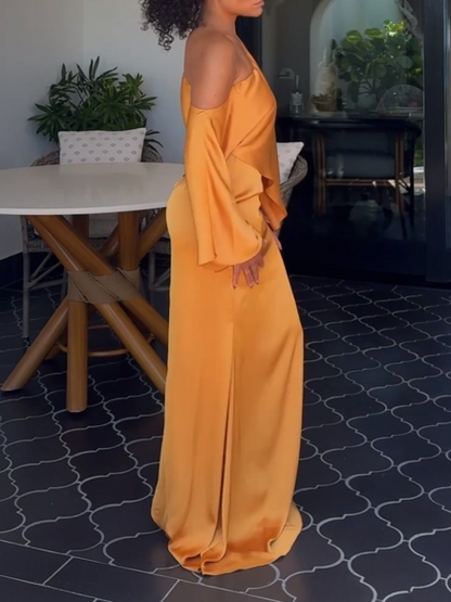 Asymmetrical Slit Maxi Dress