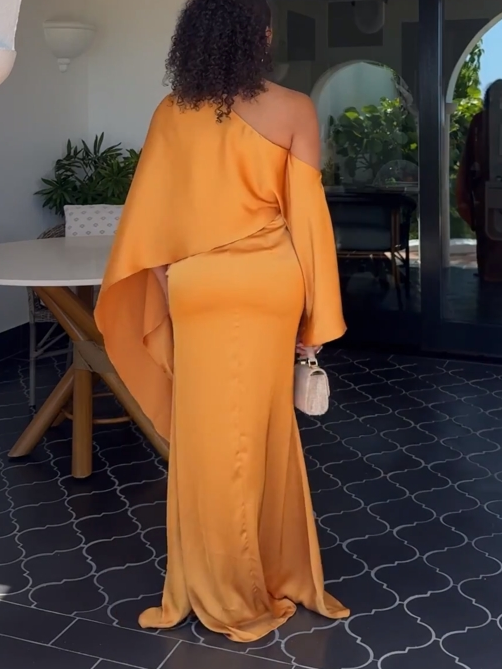 Asymmetrical Slit Maxi Dress