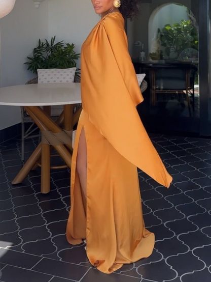 Asymmetrical Slit Maxi Dress