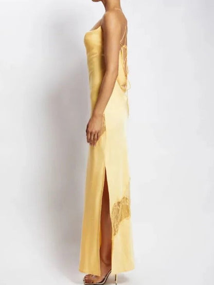 Spaghetti Strap Cut Out Maxi Dress