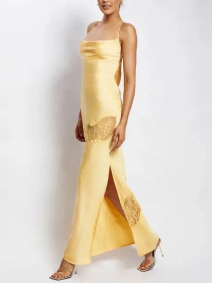 Spaghetti Strap Cut Out Maxi Dress